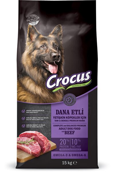 Crocus Biftekli Pirinçli Yet. Köpek Maması 15 Kg