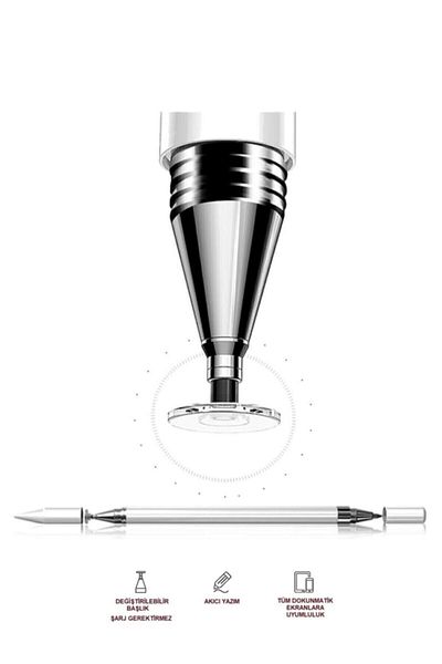 TEKNETSTORE 2in1 High Sensitivity Touch Drawing Pen Compatible with iPad 10.2 2021 (9th generation)