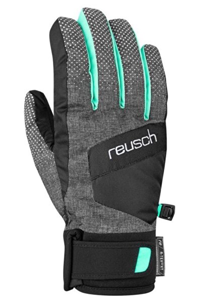 Reusch قفازات تزلج نسائية من Jennie R Tex Xt باللون الرمادي والأخضر
