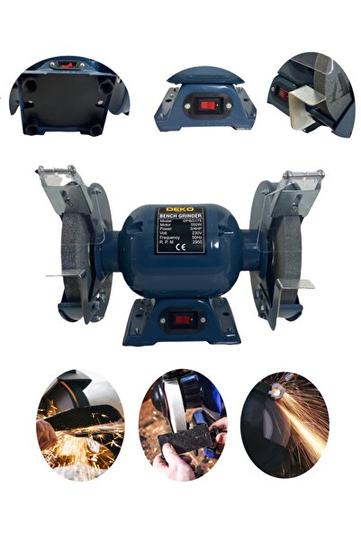 DEKO TURKEY Hybrid Tech 550watt Bakır Sargı Çark Motoru Balta Bıçak Bileme Ta...
