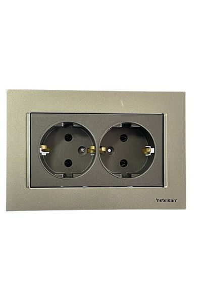 Netelsan Double Grounded Socket Anthracite / Titanium