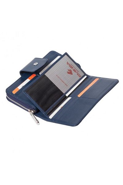 Eminsa Navy Blue Leather Women's Wallet