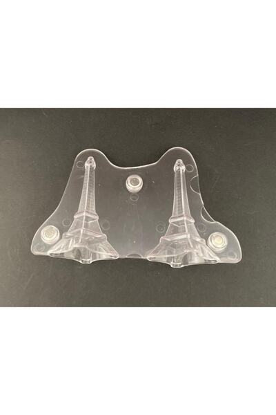 PASTRY PLANET قالب شوكولاتة شفاف إيفل مكون من قطعتين ثلاثي الأبعاد