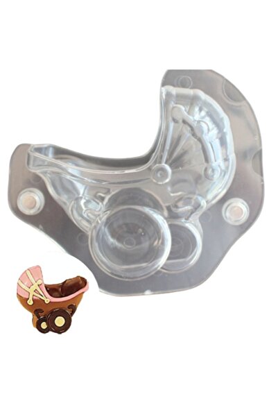 PASTRY PLANET عربة أطفال ثلاثية الأبعاد قالب شوكولاتة شفاف