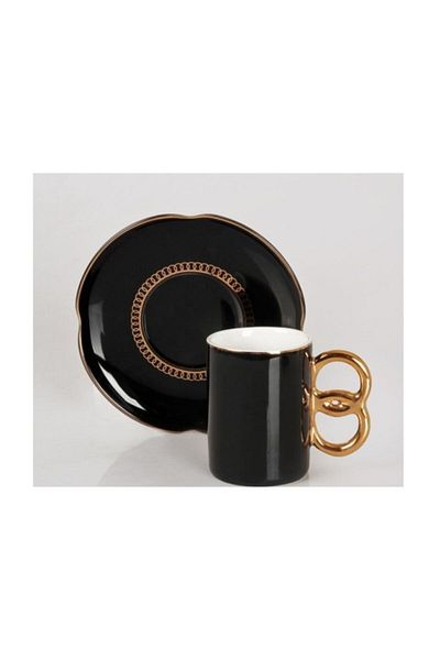 ACAR Set of 6 Double Handled Luxury Coffee Cups 009647