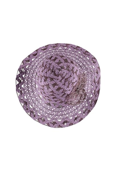 Kardelen Butik Denizli Καλοκαιρινό γυναικείο φανταχτερό καπέλο (λιλά)