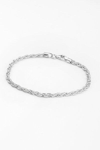 Miavi Silver 925 Ayar Gümüş Burma Model Halat Bileklik