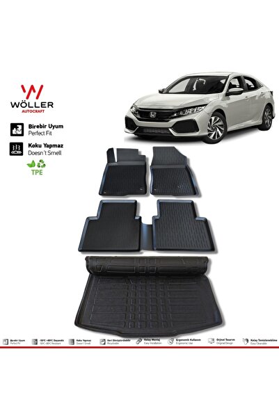 wöller Honda Civic Fc5 Paspas Bagaj Havuzu 2016 2021 Arası 3d Ultraflex Set