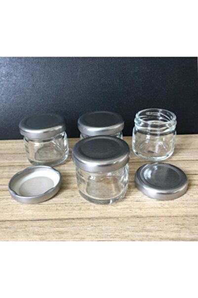 mobilreyon - 10 Adet 29 Cc Cam Kavanoz - Gümüş Kapak - Hediyelik , Hobi , Düğ...