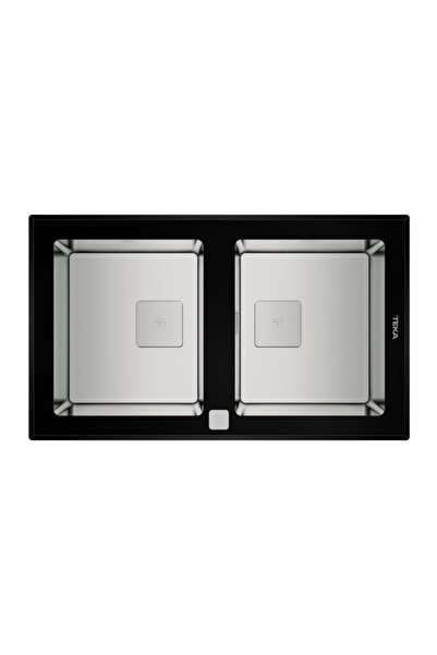 Teka - Dıamond Rs15 2b 86 - Ankastre Kumanda Sifonlu Cam Eviye - Siyah/çelik ...