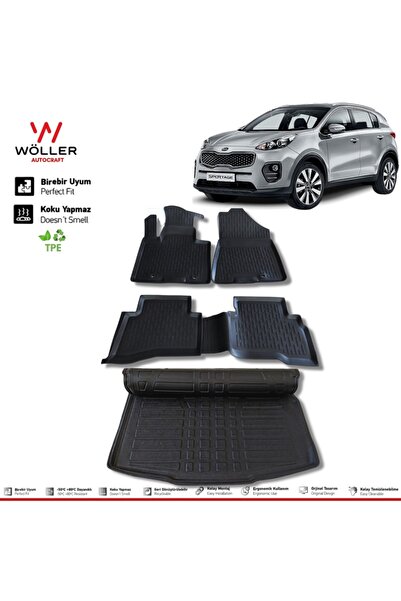 wöller Kia Sportage Paspas Bagaj Havuzu 2016 2021 Arası 3d Ultraflex Set
