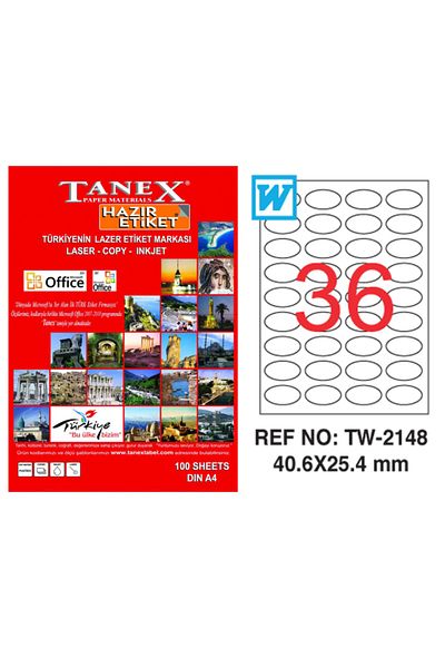 Tanex Tw-2148 40,6x25,4 mm Αυτοκόλλητο λέιζερ 100 Συσκευασία