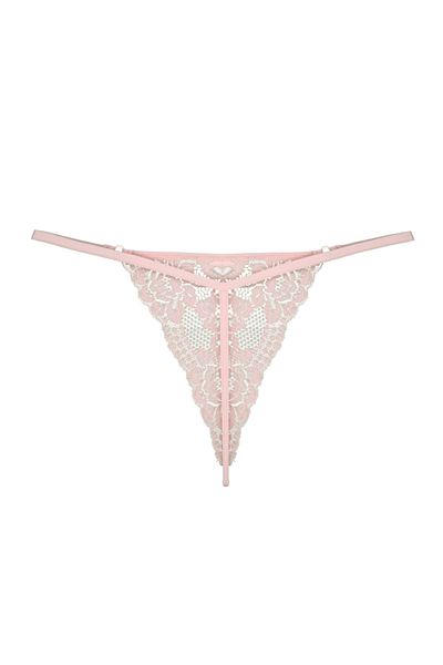 Zena Lace Detailed Powder Women's Panties - Rope String Back
