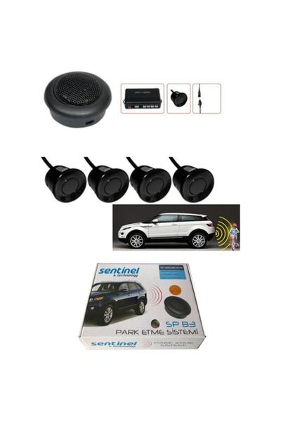 Sentinel Ses Ikazlı Araç Park Sensörü Araç Park Asistanı Siyah