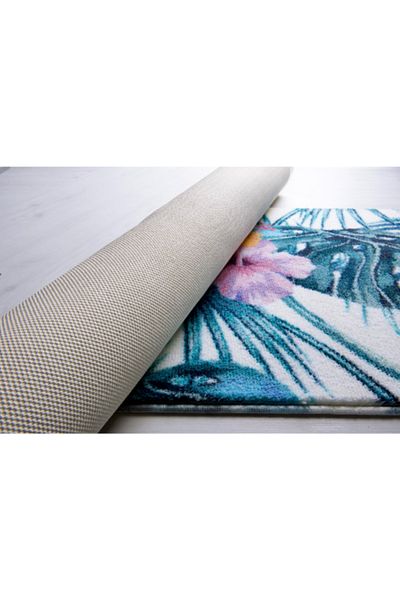Confetti Hibiscus 57X100 Lilac Bath Rug