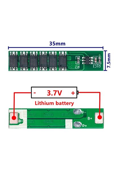 Genel Markalar Bms 1s 15a Koruma Kartı 3.7v Lityum 18650 Pil Batarya Lipo Li-ion
