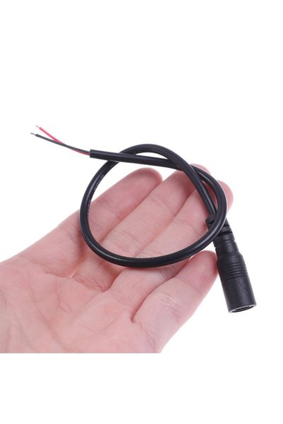 ROBİZ 5.5mm X 2.1mm 15cm Dişi Adaptör Kablosu 22awg 36v 3a Besleme