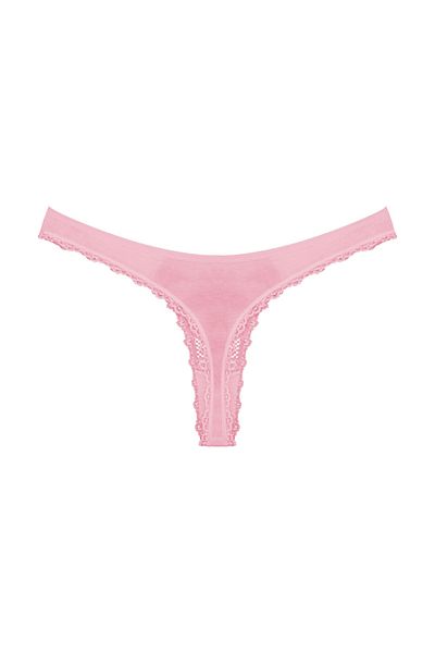 Zena Lace Detailed Pink Thong Women's Panties