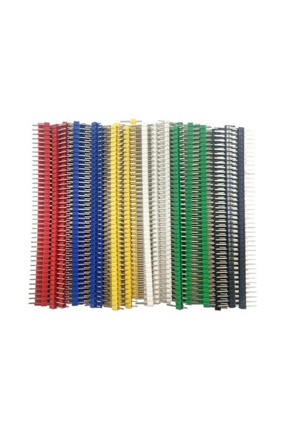 ROBİZ 30 Adet 40 Pin Erkek Header Seti 6 Renkli 2.54mm Kırılabilir