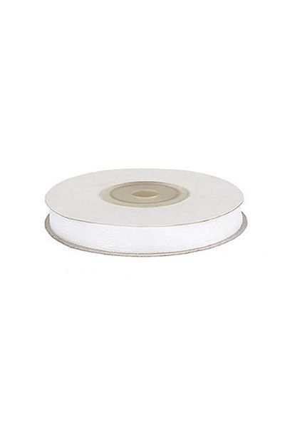 alsepeteavm Κορδέλα Alsepetavm 1 cm Λευκή Οργάντζα - 20 μέτρα