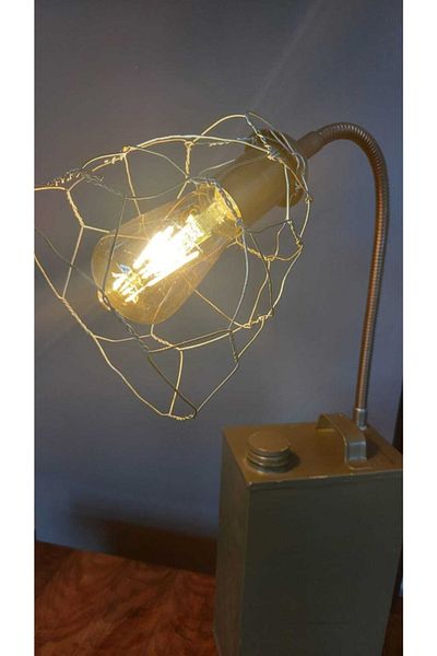 kho military design Wire Lampshade Model on Aircraft Petrol Canister