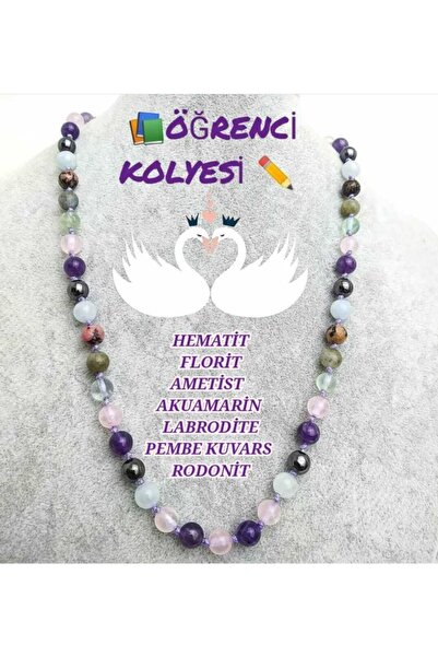 GİZEMLİ DOĞAL TAŞ Erkek Öğrenci Kolyesi Odaklanma Hafıza Disleksi Matematiksel Zeka Dikkat Eksikliği