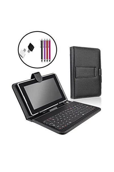 DUHALINE Tcl 10 Tab Max 10.3" Uyumlu Klavyeli Tablet Kılıfı + Dokunmatik Kalem