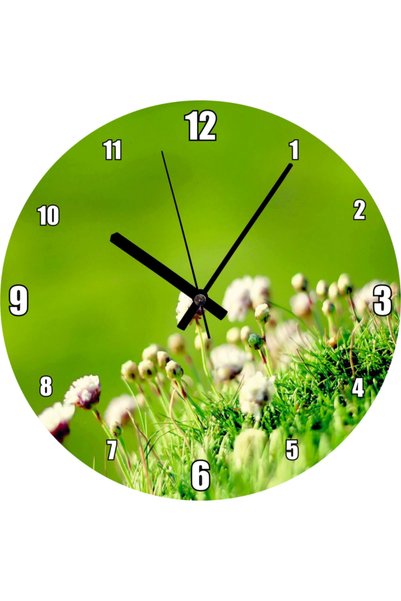 Generic Brand New Blooming Flowers among Herbs Wall Clock (Diameter 30X30 cm)
