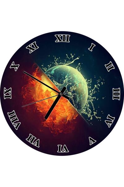 Cakatablo Ecological Situation of the World Wall Clock (Diameter 30X30 cm)