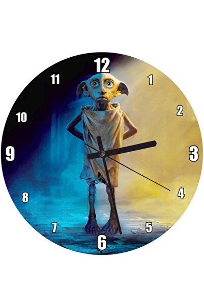 Cakatablo Dobby Ev Elf Harry Potter Görseli Duvar Saati (çap 30x30 Cm)