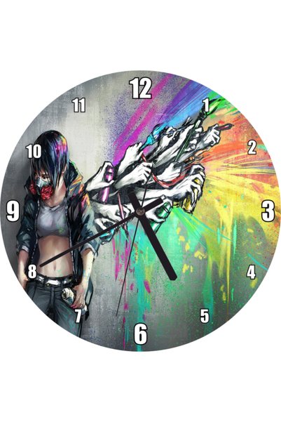 Cakatablo Graffiti Artist Girl and the Art of the Remaining Wall Clock (Diame...