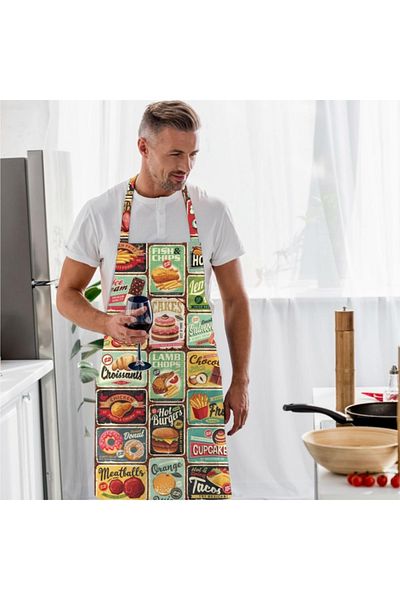 ADAHOME Junk Food Design - Kitchen Apron