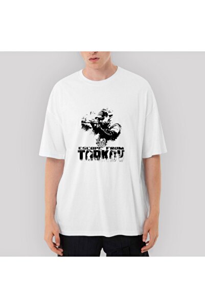 Z zepplin Λευκό μπλουζάκι Escape From Tarkov Usec Team oversized