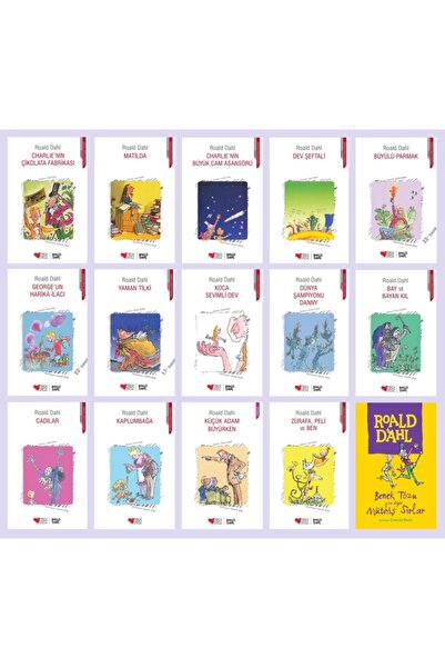 CAN Roald Dahl Charlienin Çikolata Fabrikası Seti 15 Kitap