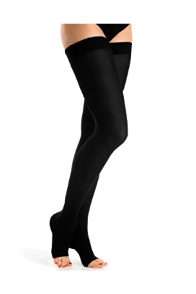 Ankaflex Unisex Siyah Dizüstü Orta Basınç Varis Çorabı