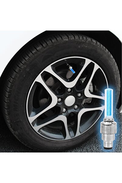 optana 4 Adet Bisiklet Motosiklet Oto Led Işıklı Hareket Sensörlü Mavi Işıklı Jant Sibop Kapağı