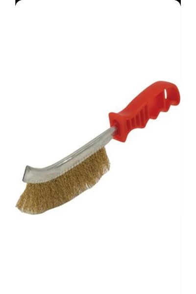 Eltos Single Row Wire Brush with Plastic Handle - Yellow
