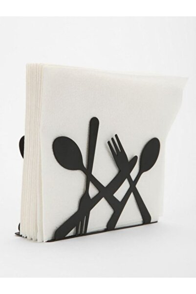 Hzm Collection Μεταλλική θήκη χαρτοπετσέτας με σχέδιο με μαύρα μαχαιροπήρουνα...