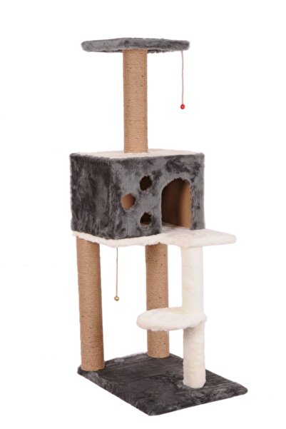 Cathause Cat Hause Kedi Tırmalama Platformlu S9 Gri 124 Cm