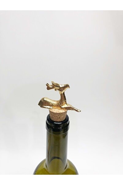 yeni11 Gold Geyikli Mantar Şişe Tıpası 2 Adet