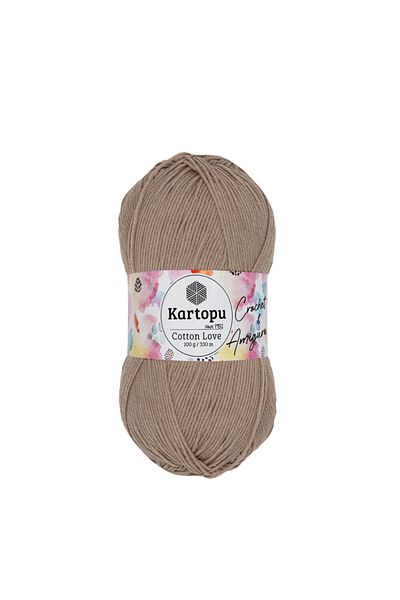 Kartopu Amigurumi Yarn - 100gr k850 Milk Coffee Cotton Πλεκτό Χέρι Κλωστή