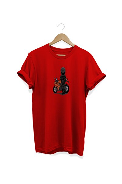 WİDİ Motor Štampano Crveni T-shirt