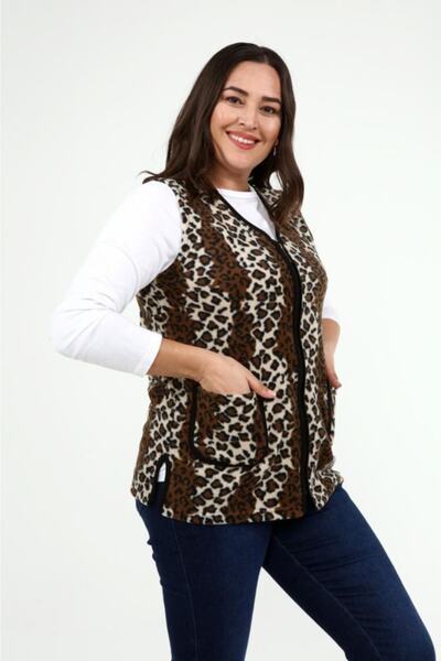Nehir tekstil Leopard Fleece Vest