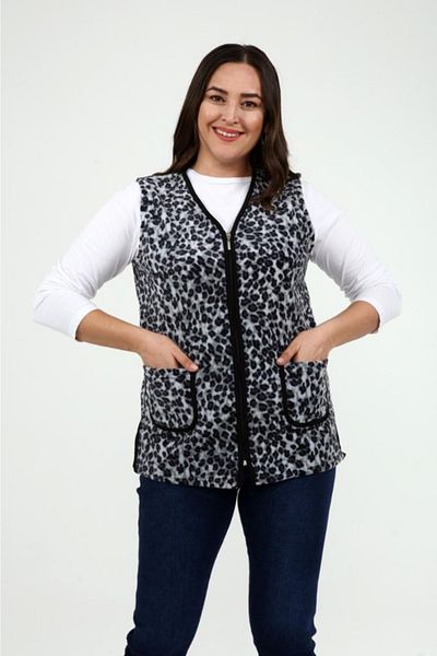 Nehir tekstil Leopard Fleece Vest