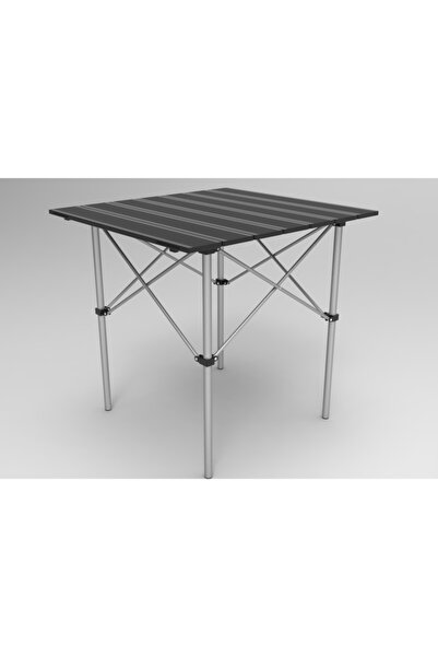 Ion Yeni Versiyon Katlanabilir Kamp Ve Piknik Masası - Siyah - 70 X 66 X 69 Cm