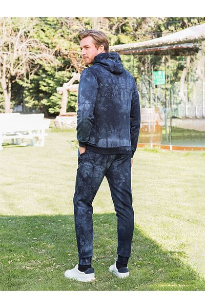 Masimar 3 Thread Tie-Dye Patterned & Hooded Tracksuit Set