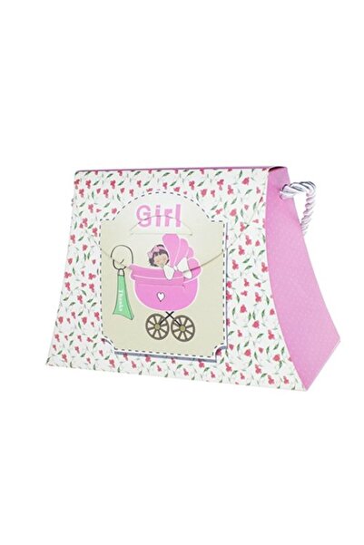 Partioutlet Baby Gril Pembe Karton Çanta 12 Adet