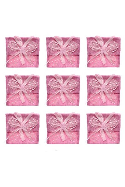 Partioutlet Hasır Fiyonklu It's A Girl Kese Pembe Renk 10 Adet