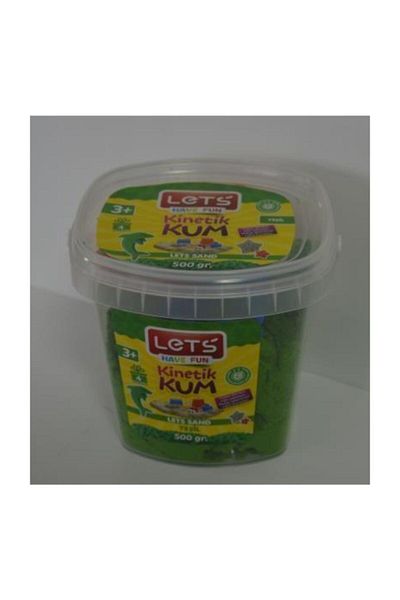 Lets Kinetic Sand 500 Gr Green Plastic Box