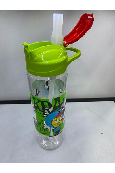 Gıpta Kral Şakir Patterned Tritan Flask with Straw 630cc K0031-3